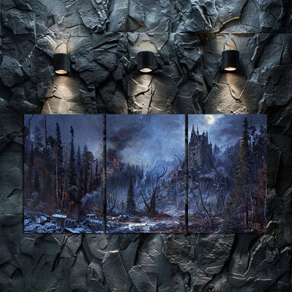 3pcs Fantasy Game Concept Art Wall Art Set Canvas Framed 50x70cm - High Quality Print 100% Australian Made Wall Canvas Ready to Hang