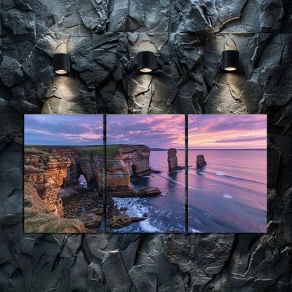 3pcs Dord Holmes Beach Sunset Wall Art Set Canvas Framed 50x70cm - High Quality Print 100% Australian Made Wall Canvas Ready to Hang - Bella Home Decor