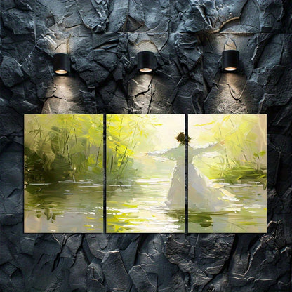 3pcs Dancer Danced Lightly in The Bamboo Forest Wall Art Set Canvas Framed 40x60cm - High Quality Print 100% Australian Made Wall Canvas Ready to Hang - Bella Home Decor
