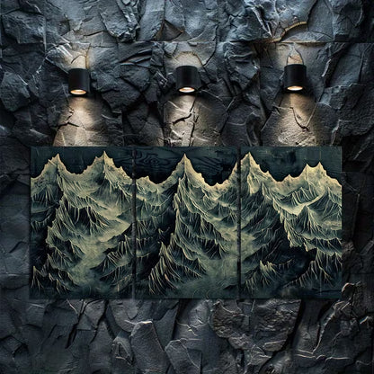 3pcs Thousand Mile of Mountains Wall Art Set Canvas Framed 40x60cm - High Quality Print 100% Australian Made Wall Canvas Ready to Hang