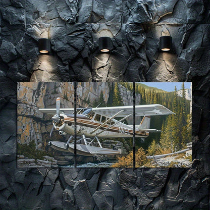 3pcs Oil Painting Alpine wing mounted flight Wall Art Set Canvas Framed 40x60cm - High Quality Print 100% Australian Made Wall Canvas Ready to Hang