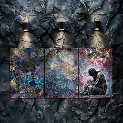 3pcs Break Boundaries, Explore the Unknown Wall Art Set Canvas Framed 50x70cm - High Quality Print 100% Australian Made Wall Canvas Ready to Hang - Bella Home Decor