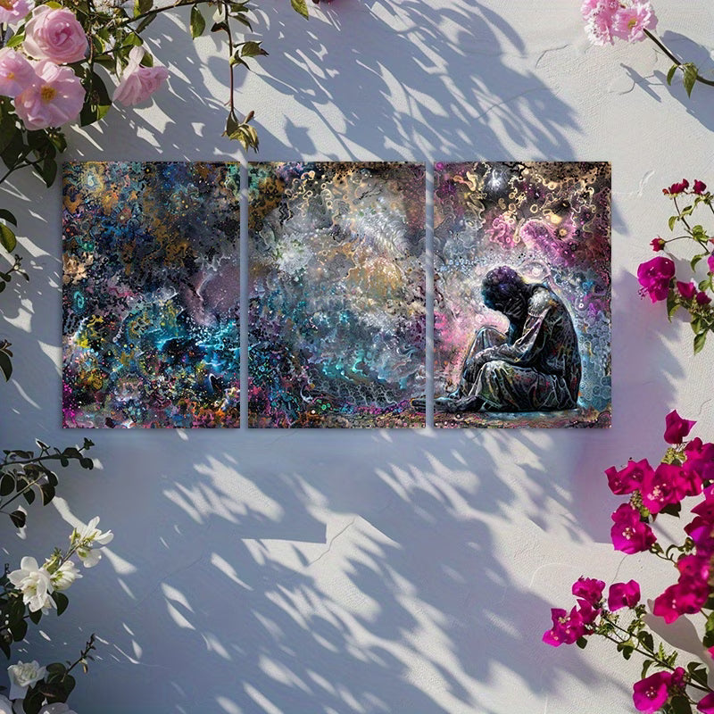 3pcs Break Boundaries, Explore the Unknown Wall Art Set Canvas Framed 50x70cm - High Quality Print 100% Australian Made Wall Canvas Ready to Hang - Bella Home Decor