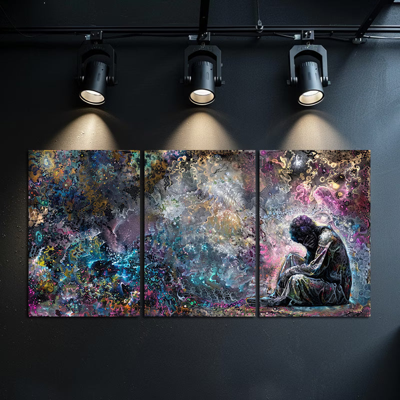 3pcs Break Boundaries, Explore the Unknown Wall Art Set Canvas Framed 40x60cm - High Quality Print 100% Australian Made Wall Canvas Ready to Hang - Bella Home Decor