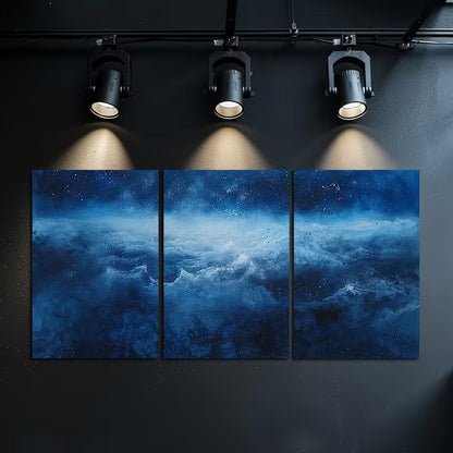 3pcs Abstract Sky and Clouds Oil Painting Wall Art Set Canvas Framed 50x70cm - High Quality Print 100% Australian Made Wall Canvas Ready to Hang - Bella Home Decor
