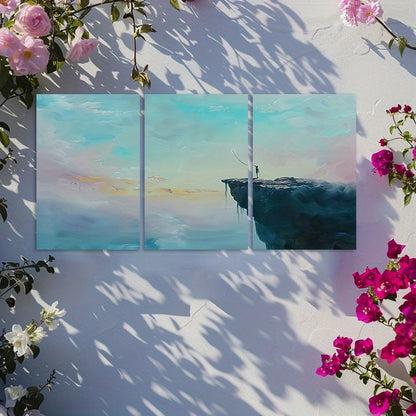 3pcs Oil Painting Bungee Jumping Wall Art Set Canvas Framed 60x90cm - High Quality Print 100% Australian Made Wall Canvas Ready to Hang