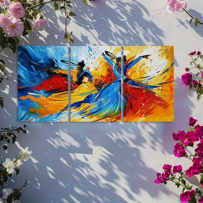 3pcs Dancers by the River Oil Painting Wall Art Set Canvas Framed 50x70cm - High Quality Print 100% Australian Made Wall Canvas Ready to Hang - Bella Home Decor