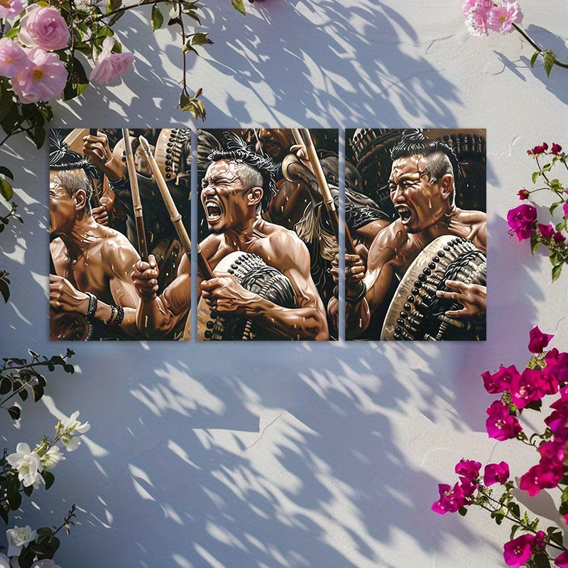 3pcs The Raft of the Tagata Pasifika Wall Art Set Canvas Framed 50x70cm - High Quality Print 100% Australian Made Wall Canvas Ready to Hang