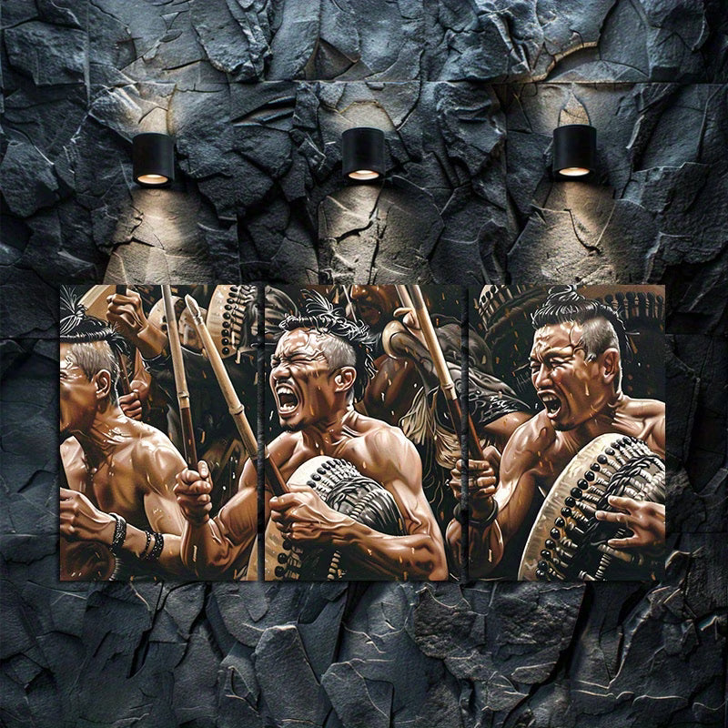 3pcs The Raft of the Tagata Pasifika Wall Art Set Canvas Framed 50x70cm - High Quality Print 100% Australian Made Wall Canvas Ready to Hang