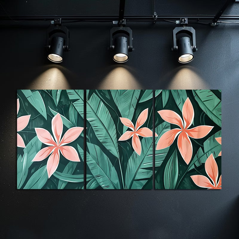 3pcs European Classical Retro Scenery Flower Wall Art Set Canvas Framed 60x90cm - High Quality Print 100% Australian Made Wall Canvas Ready to Hang