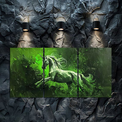 3pcs Artistic Unicorn Oil Painting Wall Art Set Canvas Framed 60x90cm - High Quality Print 100% Australian Made Wall Canvas Ready to Hang - Bella Home Decor