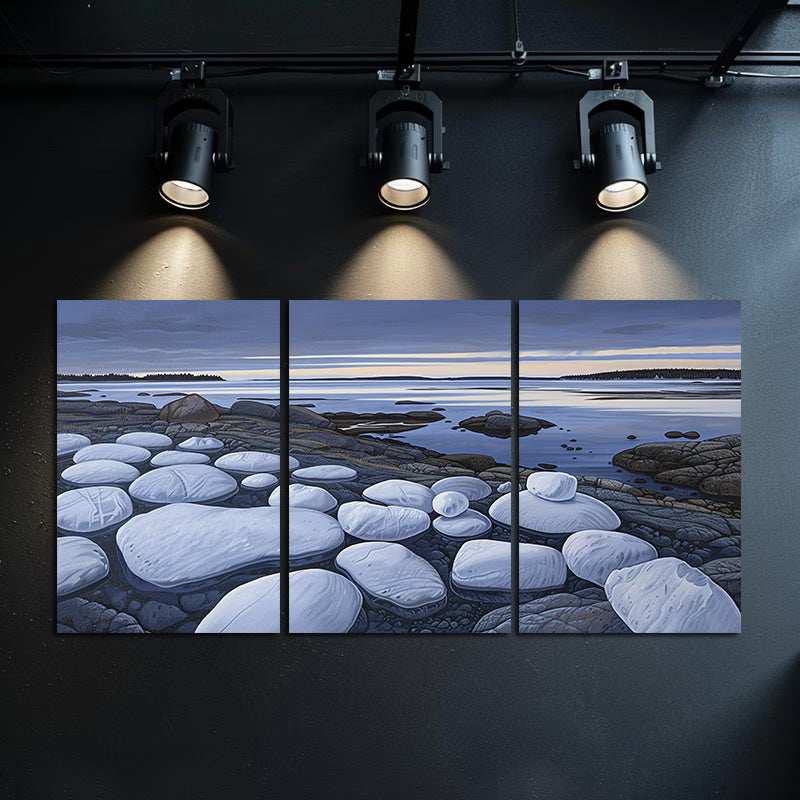 3pcs Iceberg Stands Proudly By The North Pole Wall Art Set Canvas Framed 40x60cm - High Quality Print 100% Australian Made Wall Canvas Ready to Hang