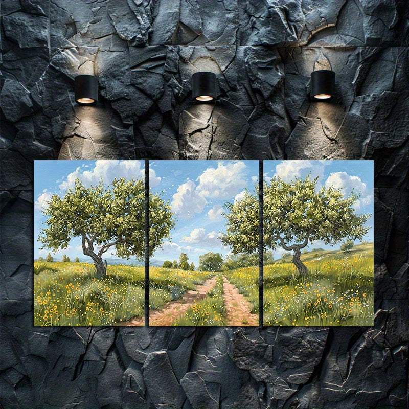 3pcs Embrace of Nature Oil Painting Wall Art Set Canvas Framed 40x60cm - High Quality Print 100% Australian Made Wall Canvas Ready to Hang