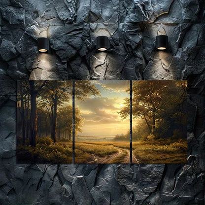 3pcs Landscape of a Colorful Forest Wall Art Set Canvas Framed 60x90cm - High Quality Print 100% Australian Made Wall Canvas Ready to Hang