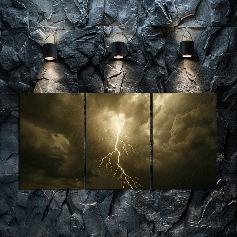 3pcs Oil Painting on Rainy Days Wall Art Set Canvas Framed 40x60cm - High Quality Print 100% Australian Made Wall Canvas Ready to Hang