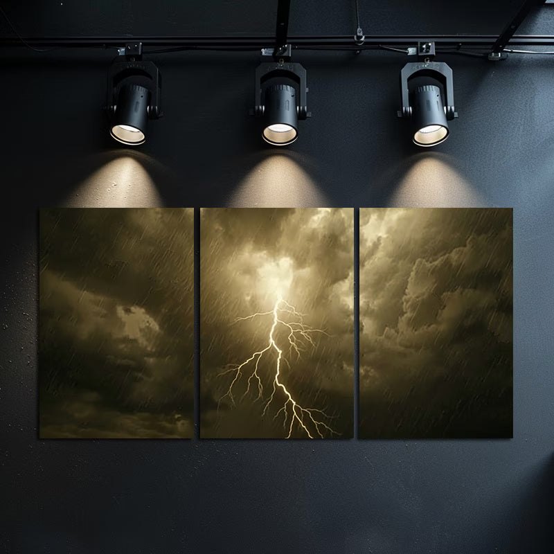 3pcs Oil Painting on Rainy Days Wall Art Set Canvas Framed 60x90cm - High Quality Print 100% Australian Made Wall Canvas Ready to Hang