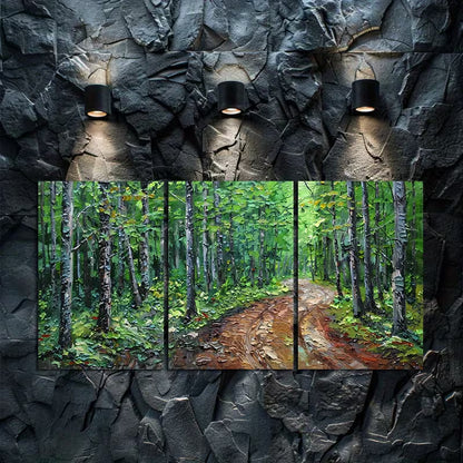 3pcs The Muddy Road Carries Our Footsteps Wall Art Set Canvas Framed 50x70cm - High Quality Print 100% Australian Made Wall Canvas Ready to Hang
