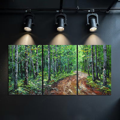 3pcs The Muddy Road Carries Our Footsteps Wall Art Set Canvas Framed 60x90cm - High Quality Print 100% Australian Made Wall Canvas Ready to Hang