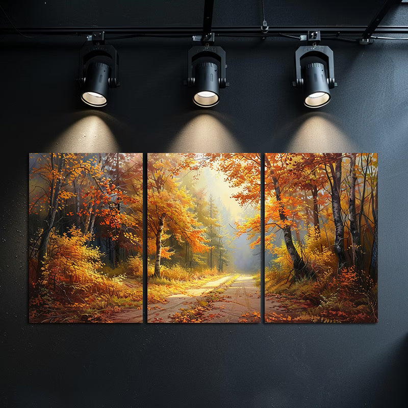 3pcs Warm Oil Painting of Sunshine Wall Art Set Canvas Framed 60x90cm - High Quality Print 100% Australian Made Wall Canvas Ready to Hang
