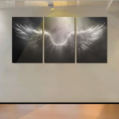 3pcs Angel Wings Illustration Wall Art Set Canvas Framed 40x60cm - High Quality Print 100% Australian Made Wall Canvas Ready to Hang - Bella Home Decor