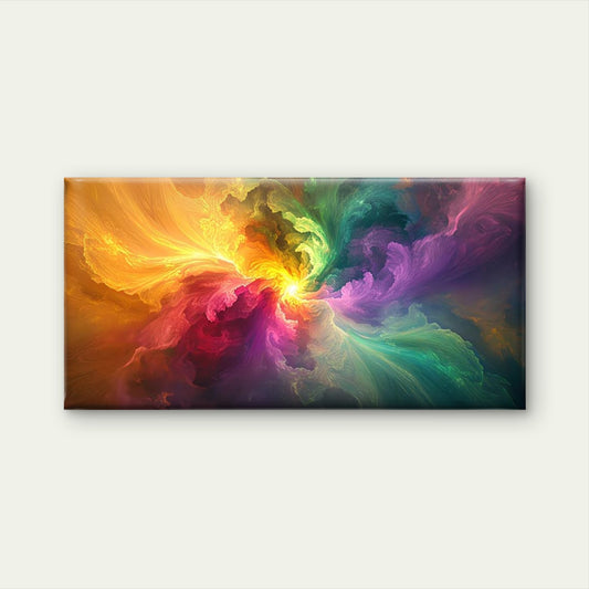 Colorful Abstract Swirl Wall Art Canvas Office Home Room Framed 120x60cm