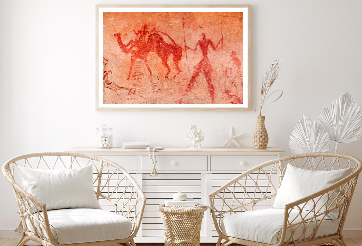 Famous Prehistoric Rock Paintings of Tassili N'Ajjer, Algeria Home Decor Premium Quality Poster Print Choose Your Sizes - Bella Home Decor