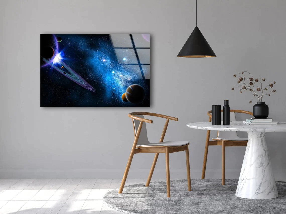 Planets Space View UV Direct Aluminum Print Australian Made Quality