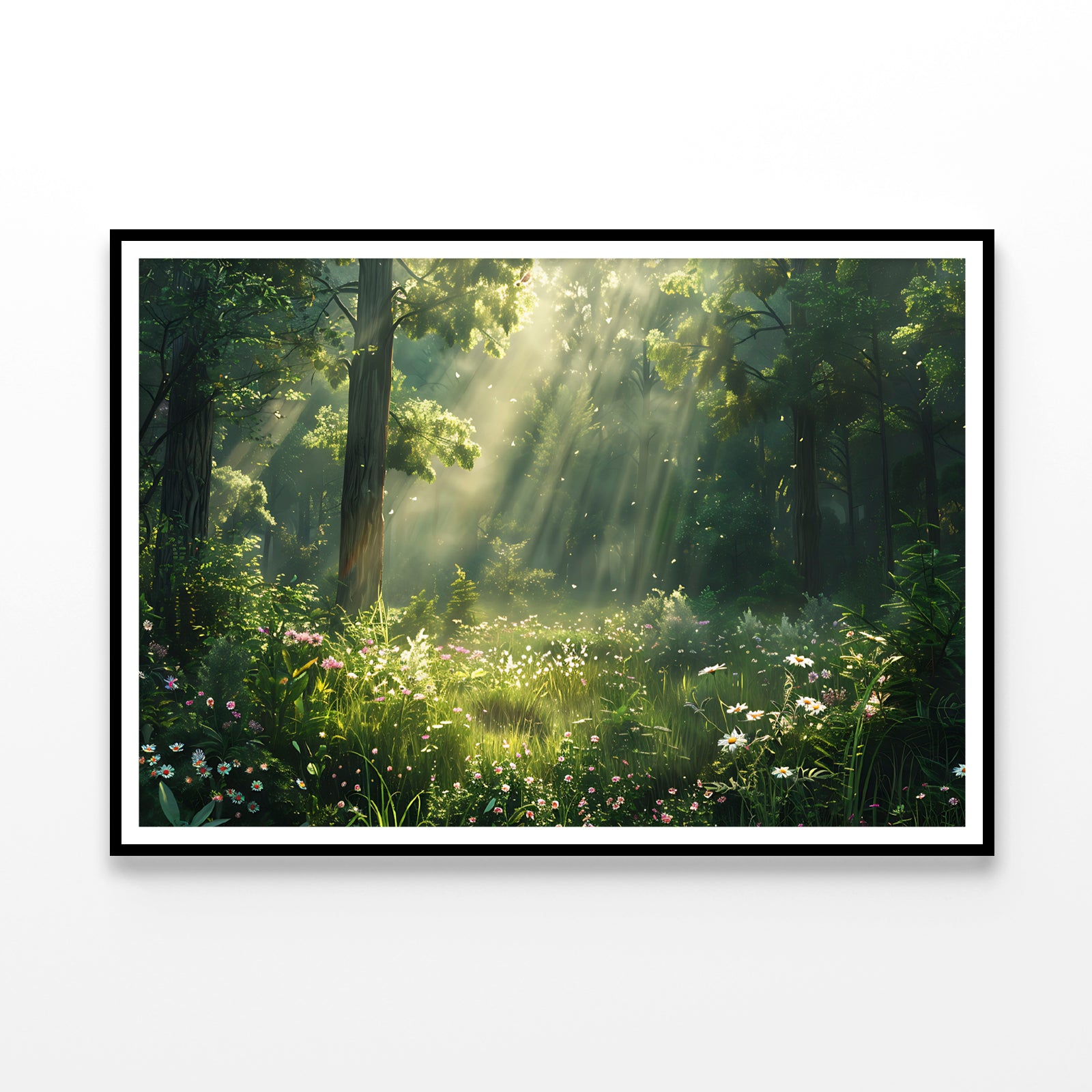 Sun Rays in the Forest Home Decor Premium Quality Poster Print Choose Your Sizes - Bella Home Decor