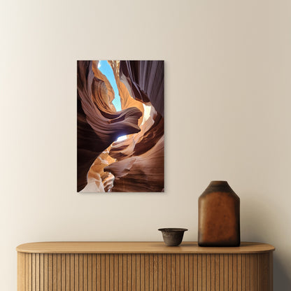 Arizona Slot Canyon Nature 40x60cm Metal Print Ready to Hang - Bella Home Decor