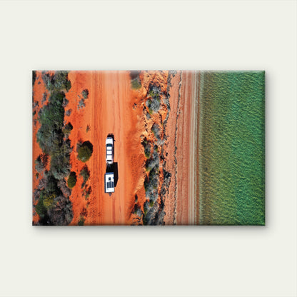 Vehicle Towing Caravan Shark Bay Wall Art Decor 100% Australian Made