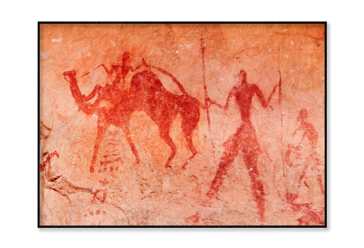 Famous Prehistoric Rock Paintings of Tassili N'Ajjer, Algeria Home Decor Premium Quality Poster Print Choose Your Sizes - Bella Home Decor