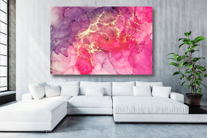 Pink Abstract Art Acrylic Glass Print Tempered Glass Wall Art 100% Made in Australia Ready to Hang