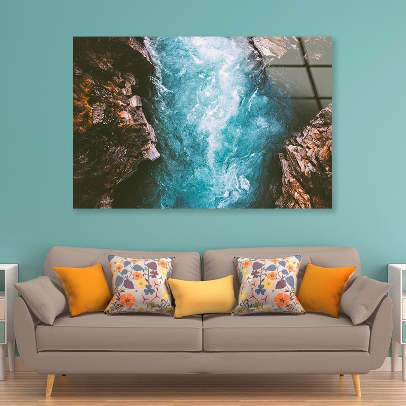 River Canyon Landscape in Sweden Acrylic Glass Print Tempered Glass Wall Art 100% Made in Australia Ready to Hang