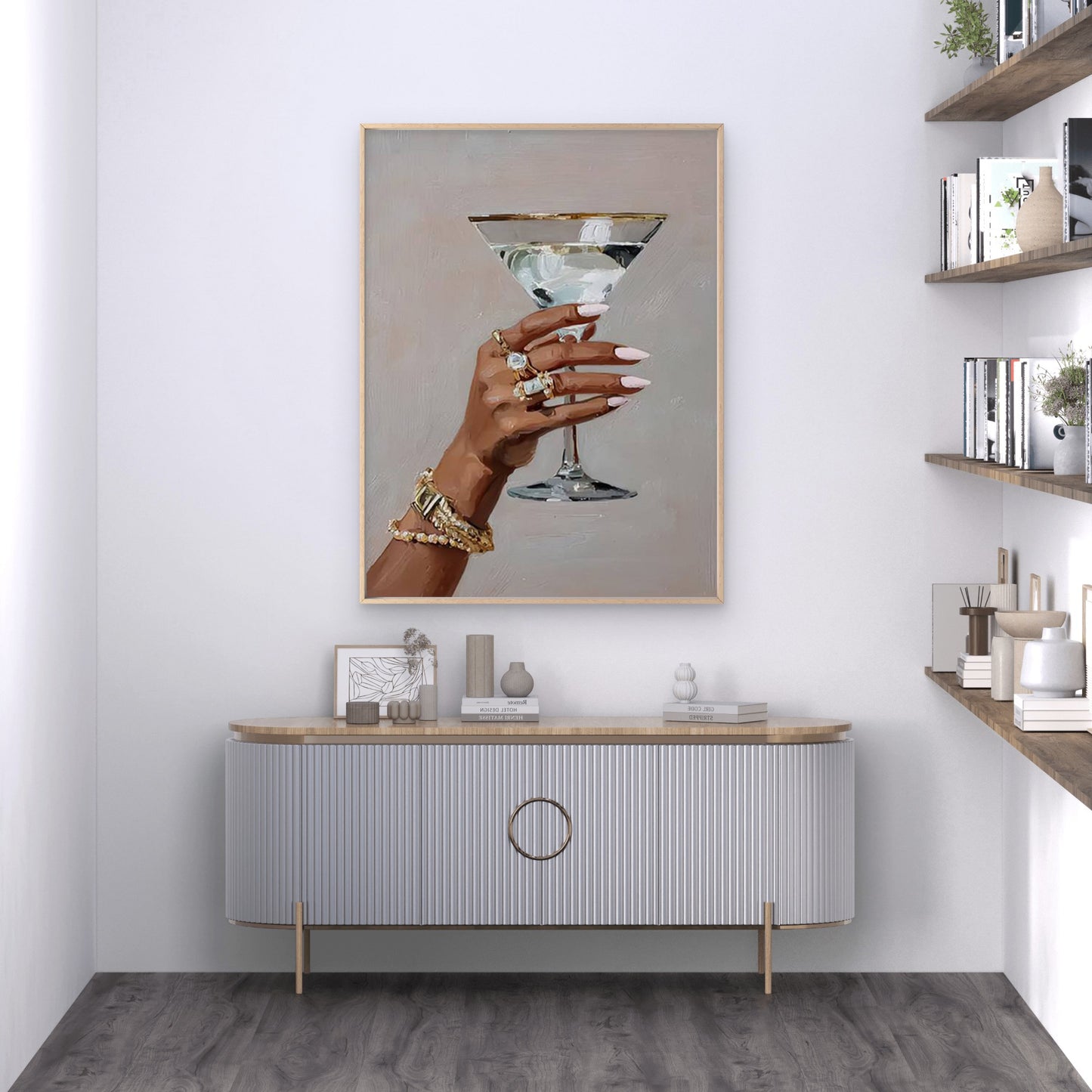 Woman Holding Martini Glass and Champagne Fashion Home Decor Premium Quality Poster Print Choose Your Sizes - Bella Home Decor