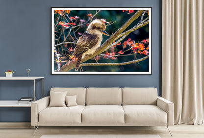 Bird On Branch Red with Flower Home Decor Premium Quality Poster Print Choose Your Sizes - Bella Home Decor