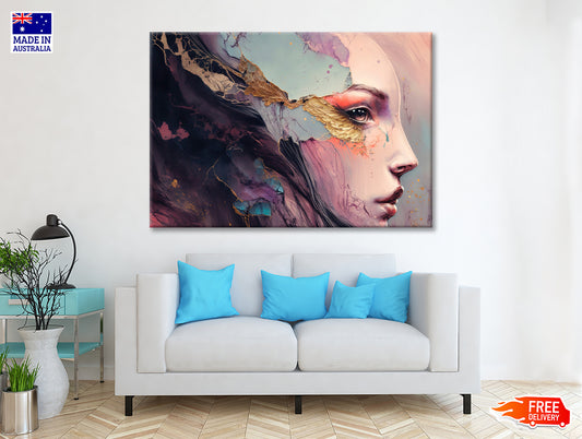 Painting of a Human Face Print 100% Australian Made - Bella Home Decor