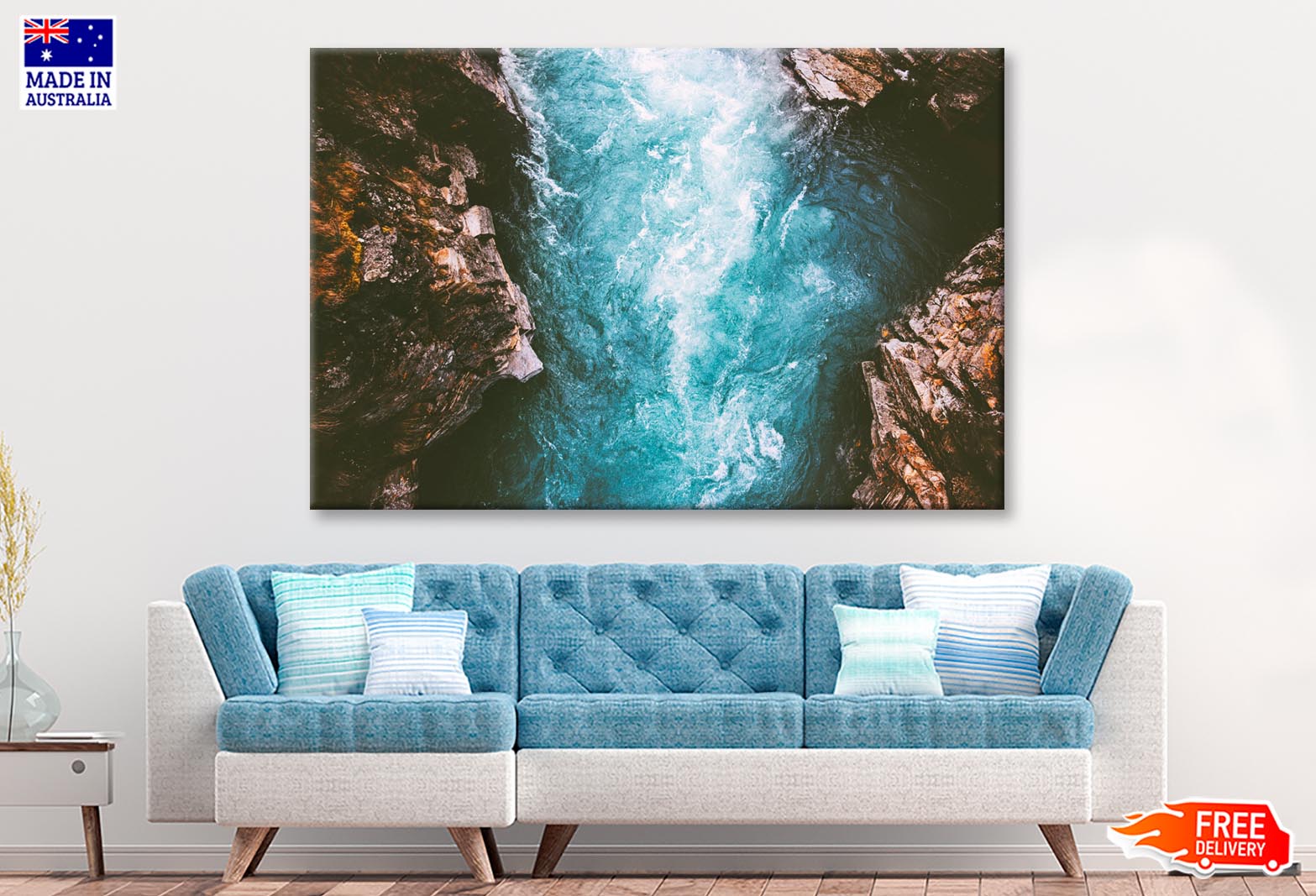 River Canyon Landscape in Sweden Wall Art Decor 100% Australian Made - Bella Home Decor