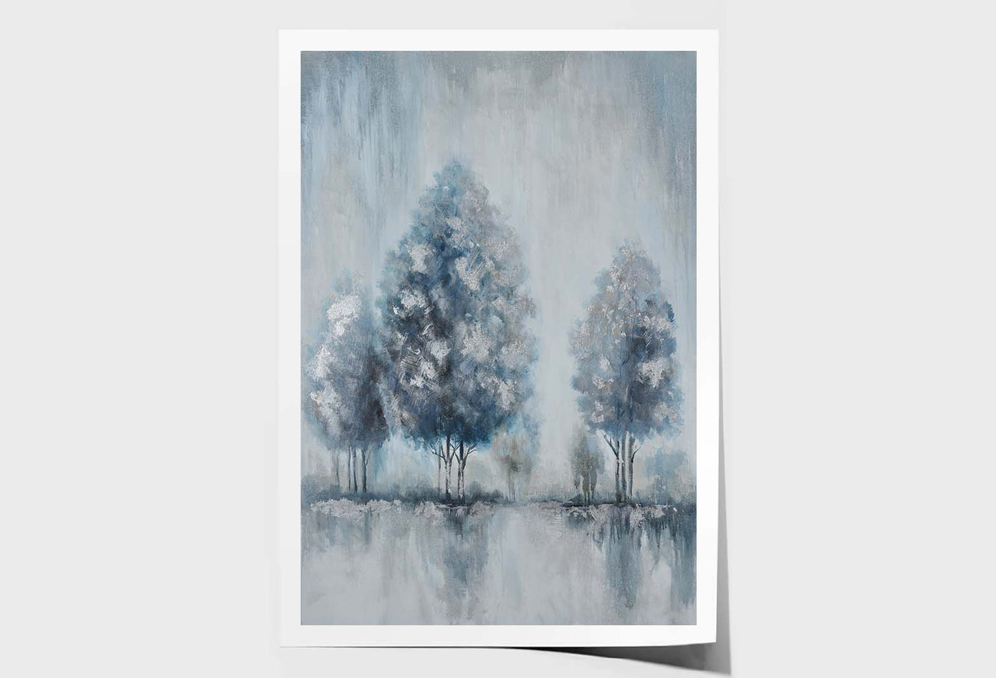 Lake Blue, Reflection, Grove Paint Wall Art Limited Edition High Quality Print