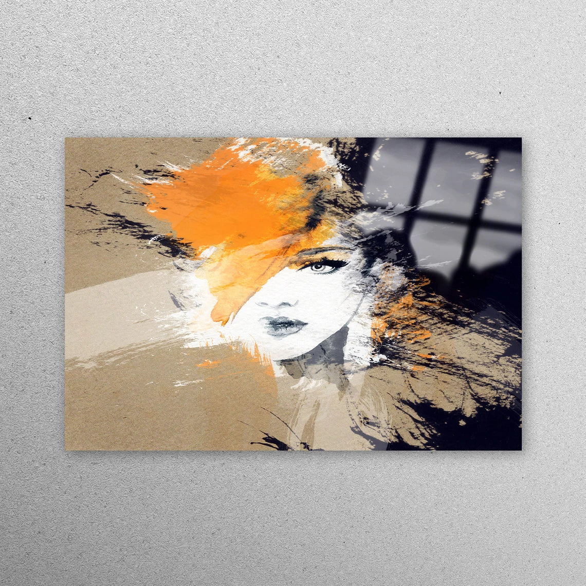 Woman Painting Acrylic Glass Print Tempered Glass Wall Art 100% Made in Australia Ready to Hang