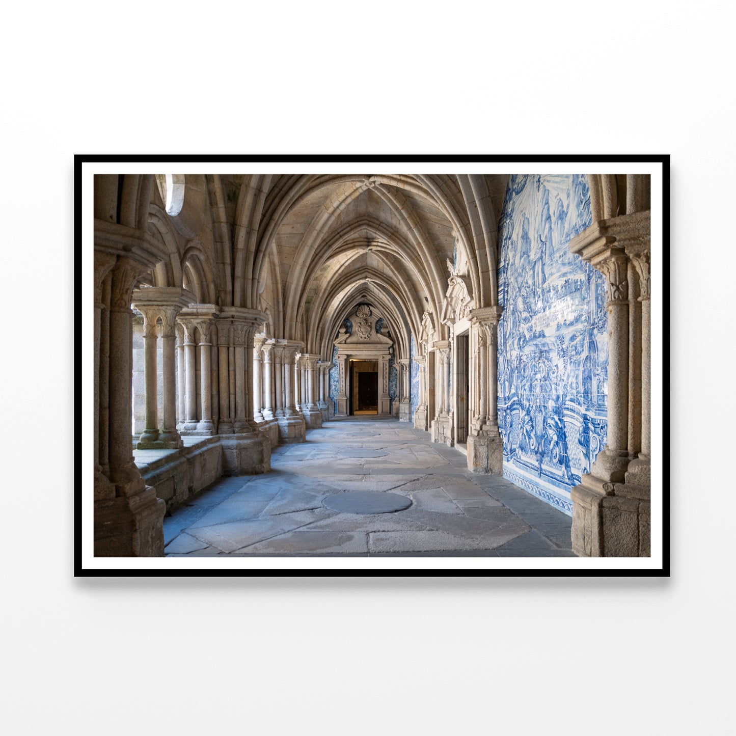 A Large Stone Hallway with Columns Architecture Home Decor Premium Quality Poster Print Choose Your Sizes