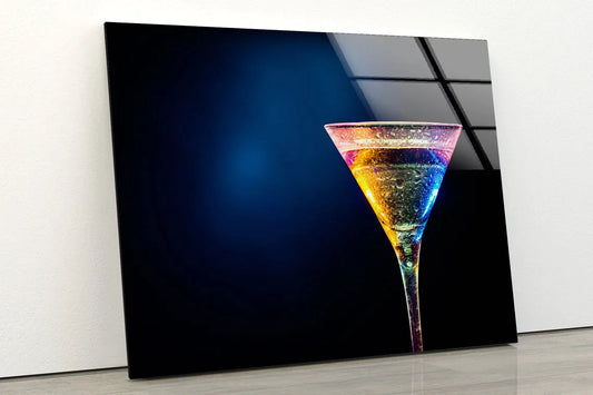 Cocktail Glass Closeup UV Direct Aluminum Print Australian Made Quality