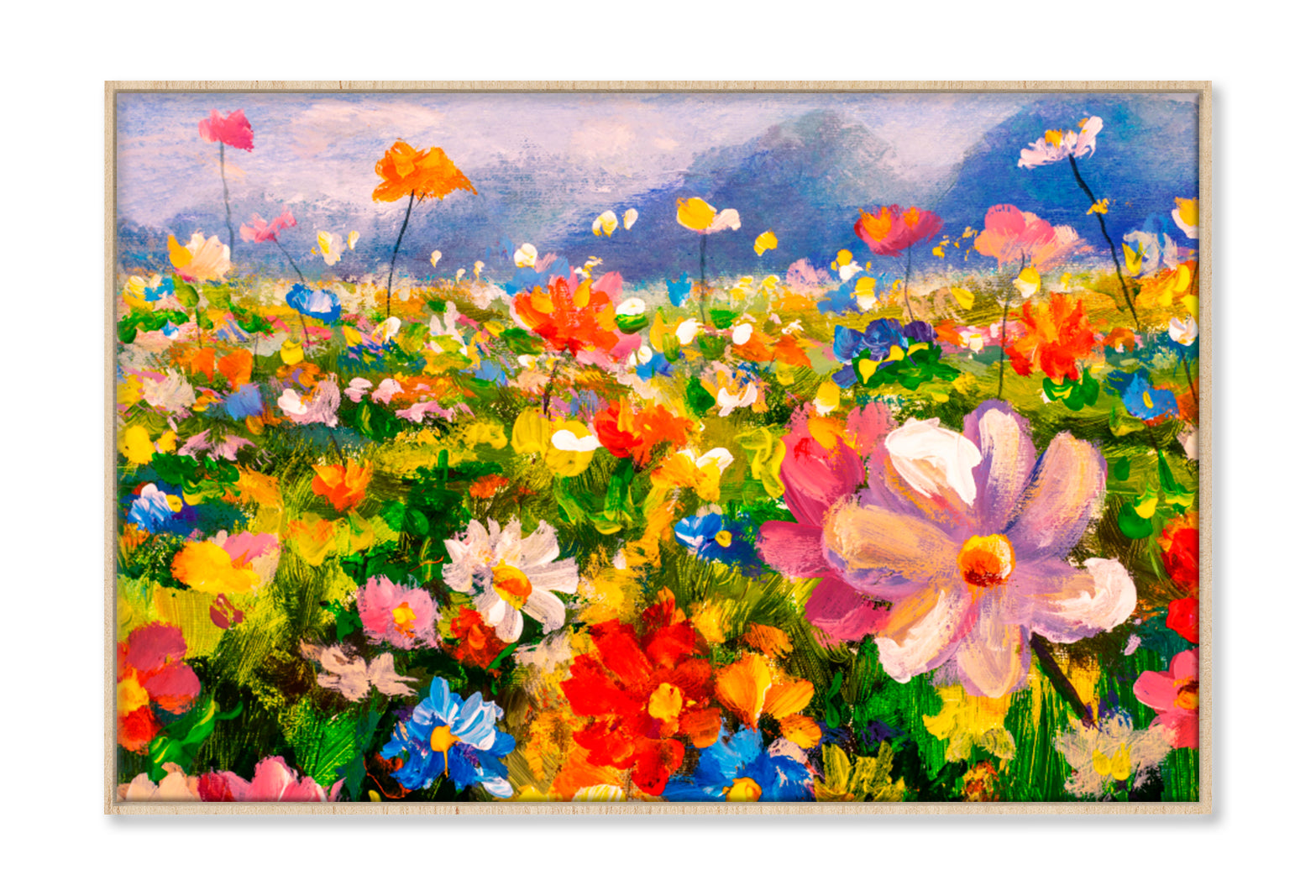 Flowers Claude Impressionism Oil Painting Wall Art Limited Edition High Quality Print Canvas Box Framed Natural