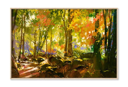 Bright Forest, Beautiful Nature In Spring Oil Painting Wall Art Limited Edition High Quality Print Canvas Box Framed Natural