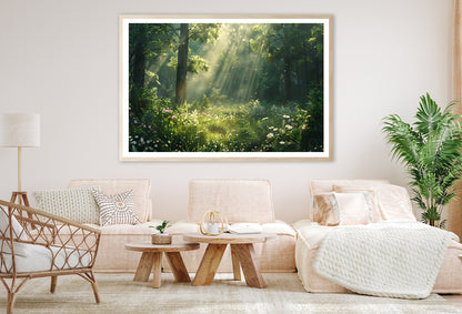 Sun Rays in the Forest Home Decor Premium Quality Poster Print Choose Your Sizes - Bella Home Decor