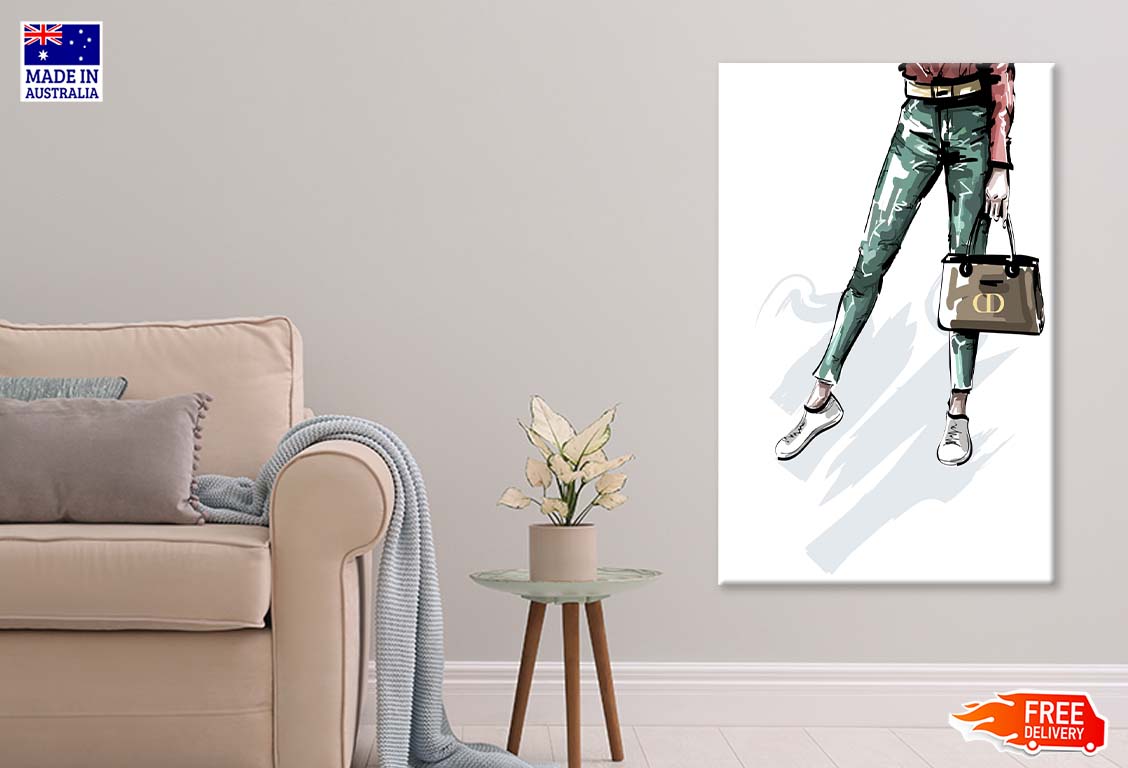 Stylish Sneakers with Luxury Handbag Print 100% Australian Made