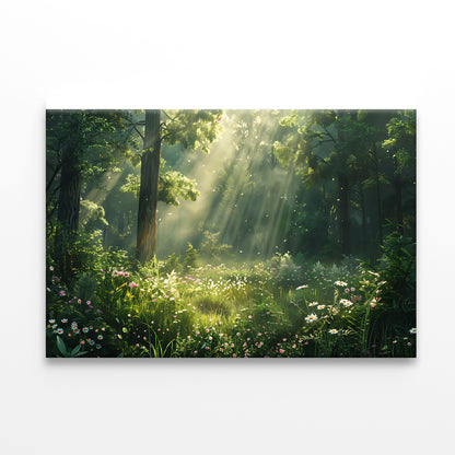 Sun Rays in the Forest Print 100% Australian Made - Bella Home Decor