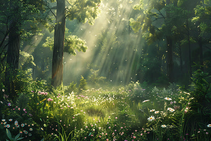 Sun Rays in the Forest Print 100% Australian Made - Bella Home Decor