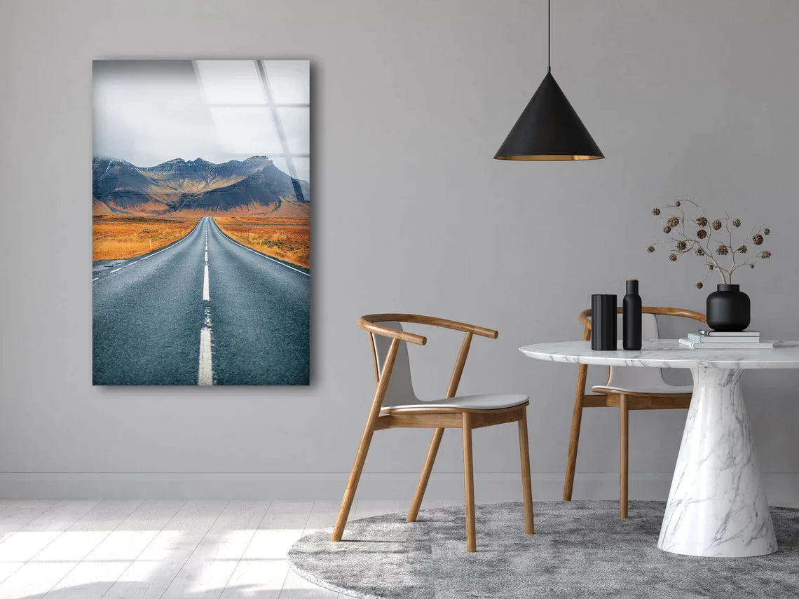 Road & Mountain Scenery UV Direct Aluminum Print Australian Made Quality