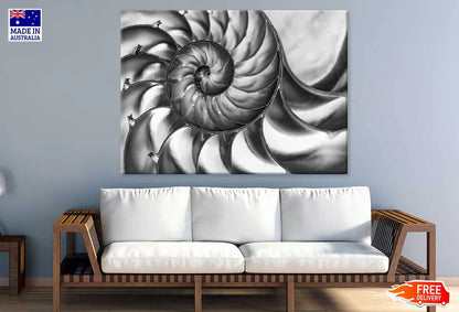 B&W Pattern Spiral Abstract Design 90x60cm Print 100% Australian Made