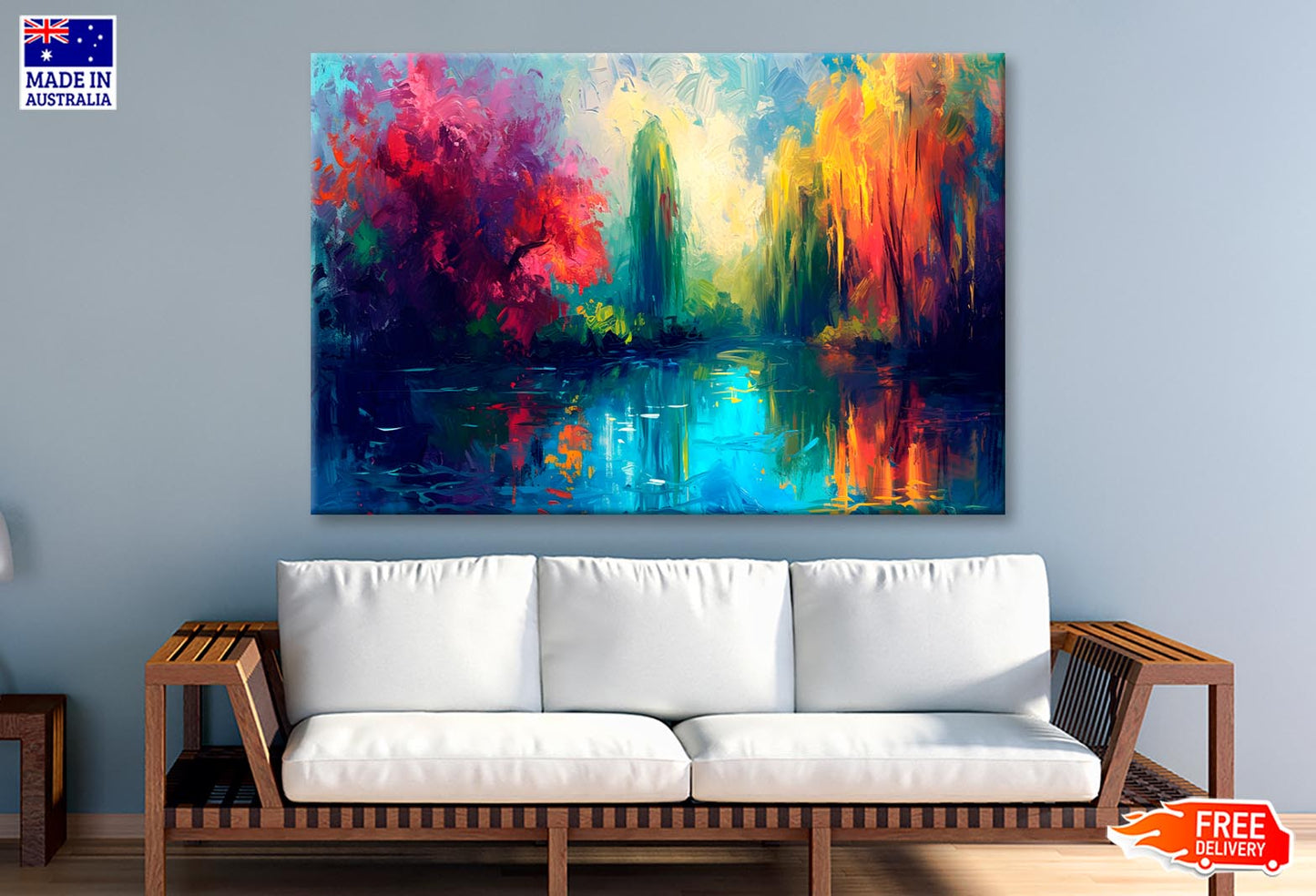 Colorful Abstract Oil Painting Wall Art Decor 100% Australian Made